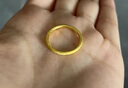 周六福（ZLF） 黄金戒指女足金999单个可叠戴光圈指环手饰 计价 沙面14号-1.42g 实拍图