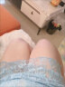 橙子蛋挞蕾丝V领低胸性感纯欲辣妹单层长袖短裙紧身包臀裙 天蓝色 S（90-108） 晒单实拍图