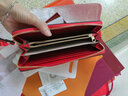 金利来女士长款钱包时尚拉链手包真牛皮手拿包简约生日礼物送女友送老婆 【官方授权假一赔十】红色 实拍图