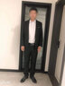 绅朗格西服套装男士三件套商务职业正装小西装男结婚新郎上班修身外套男 黑色双扣【西服+西裤+衬衫】 2XL【126-140斤】+八件礼品 实拍图