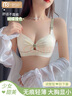 莫代尔内衣女小胸聚拢薄款无钢圈文胸少女风聚拢收副乳防下垂胸罩不空杯 香槟色 M 【推荐34/75AB通杯】 实拍图