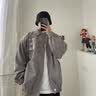 唐号灯芯绒外套男春秋ins潮牌衣服潮流春季港风青少年夹克高级感痞帅 灰色 L 实拍图