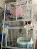 蔻丝【加粗方管】猫笼子超大号家用猫窝别墅带厕所一体室内屋宠物猫笼 白【升级防溅砂挡板】78*55*137 【超值款】吊床+脚垫+托盘+爬梯 实拍图