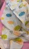洁丽雅纯棉纱布婴儿浴巾超柔软瞬吸水洗澡巾纱布幼儿童宝宝新生婴儿用品 【夏季款】 菠萝缤纷 3层65*90cm 实拍图