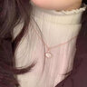 萱卡芙SHOKRAFT一贝子项链女高级感时尚轻奢足银锁骨链七夕情人节生日礼物送女友 玫瑰金一贝子项链【可调节链长】 实拍图