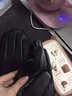青禾润美触屏山羊真皮手套男士秋冬商务通勤驾驶骑行保暖加绒礼盒手套 黑色春秋薄款-礼盒装 L 实拍图