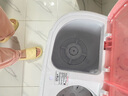 小鸭迷你洗衣机 半自动双缸桶洗衣机 母婴儿童宝宝洗衣机小型 2.5KG 白色升级款【蓝光+240W功率+不锈钢脱水桶】 实拍图