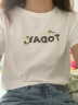 betu百图女装春装新款宽松韩版卡通印花短袖T恤ins潮JD2102T08 白色 L 晒单实拍图