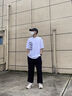 顶峰保罗（Dingfengbaoluo）休闲裤男春夏季宽松运动户外潮牌阔腿重磅直筒长裤子9066黑色S 实拍图