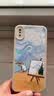霸时代 适用 iPhoneXSMAX手机壳苹果xsmax保护套全包复古软壳小羊皮防摔外壳女男款白色油画麦田 实拍图
