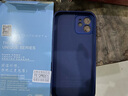 菲科斯 适用苹果手机壳液态硅胶iPhone全包边磨砂防摔软壳 【6.1寸】苹果12-深蓝色+【钢化膜】 实拍图