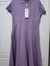 AMII女装2025法式复古a字连衣裙女夏季新款赫本风显瘦圆领 灰紫 （建议拍大一码） 2XL 175/96A 实拍图