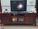 松园洛曼森 欧式实木电视柜小户型美式地柜卧室电视柜简约现代客厅视听柜 1.8八斗电视柜 咖色 实拍图