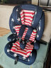 贝蒂乐汽车儿童安全座椅0-4-12岁宝宝婴儿小孩车载安全椅可坐躺简易折叠便携增高垫 星星蓝 实拍图