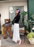 浪莎休闲裙裤女夏季2025薄款冰丝阔腿裤半身裙女小个子高腰显瘦a字裙 仙女白【透气+防走光内衬】 L 【推荐126-140斤】 实拍图