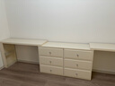 林氏家居斗柜一体梳妆台卧室化妆台小户型床头柜新款化妆桌子梳妆凳TE3E 【奶白】书桌*2+六斗柜(双人用) 实拍图