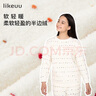 like uu彩糖豆半边绒家居套加厚保暖亲子女加绒睡衣冬女 米白色 165 实拍图