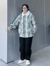杜小闲美式复古羊羔绒棉服男秋冬季加绒加厚外套小香风宽松格子棉衣潮牌 M166 黑色 XL [建议120-140斤] 实拍图