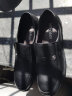 啄木鸟男士皮鞋商务休闲真皮防滑软底软面中老年爸爸鞋真皮透气套脚舒适 黑色 单层 40 晒单实拍图
