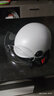 踏燕电动车头盔四季通用电瓶车头盔灰男安全帽女士款哈雷镜片半盔 318-白色升级3C 实拍图