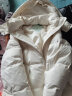艾莱依2022年羽绒服女款长款冬季铆钉设计感连帽外套保暖防风 暖白色160 晒单实拍图