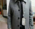 罗蒙中长款毛呢大衣2024秋季新款外套男士羊毛大衣休闲双面呢格子大衣 6858灰色 180【建议体重125-145斤左右】 实拍图