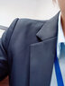 名流都会职业装女装套装长袖小西装女士正装工作西服面试 蓝色西装+裤子（两粒扣） L（100-110斤） 实拍图