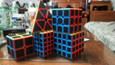 魔域文化 碳纤维魔方玩具 2345阶顺滑速拧比赛专用 二三四五阶金字塔组合  碳纤维二+三+四+五阶魔方 实拍图
