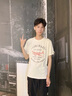 AK ARMY纯棉重磅短袖t恤男夏季款男士休闲百搭圆领复古体恤纯色打底衫 米白色 XL 实拍图