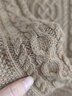无印良品 MUJI 女式 阿兰图案 高领毛衣 长袖针织衫女款冬季W9AA874 驼色 M (160/84A) 实拍图
