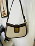 CLEVER & KETCH法棍包女士包包单肩包复古腋下包轻奢撞色包包女包斜挎包生日礼物 棕色【兔子挂件】 实拍图