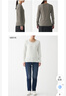 MUJI MUJI 女式 弹力罗纹编织长袖T恤打底衫上衣女款内搭春秋BBC03A1A 浅灰棕色 XS (150/76A) 实拍图