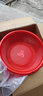 茶花乐惠圆筛塑料篮子筐圆形加厚洗菜篮筐收纳大号整理厨房沥水蓝家用 红色 35.8CM 实拍图