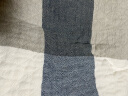 洁丽雅毛巾被纯棉夏凉毛毯被单双人床单被子加厚纱布空调盖毯午睡毯子 W0807大格子蓝色（200*230cm） 实拍图