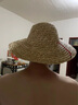 Shiftend草帽大号农民农用下田编织草帽遮阳防晒工地工用帽子男儿童大沿女 包边麦秆草帽 41.5-42厘米 实拍图