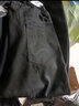 西域传奇牛仔裤男春秋季潮牌高街宽松直筒裤子男百搭纯色阔腿复古休闲长裤 烟灰色+黑色 2XL  (建议145-150斤) 实拍图