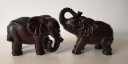 大象摆件一对木雕黑檀木实木木头小象客厅雕刻家居装饰木质工艺品 黑檀木20厘米一对 实拍图
