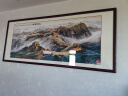 良品大师流水生财山水画办公室挂画中式客厅装饰画靠山图茶室字画风景壁画 万里长城A3 88*208cm宣纸+红木框（热卖款） 实拍图