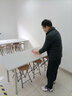 朗博万 快餐桌椅挂凳台学校学生员工四人六人八人位快餐餐桌椅单位食堂 六人位 实拍图