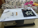 尚闲家具升降功夫茶几简约现代客厅多功能带烧水壶泡茶一体岩板茶几电视柜 1.3米多功能茶几【高级黑】 整装 实拍图