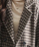 CUF 香港潮牌 格子毛呢外套女装冬季新款宽松西装领显瘦韩版呢子大衣 咖色格子 XXL 135-150斤 晒单实拍图
