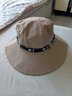 酒风学长帽子男夏季渔夫帽男款遮阳防晒平顶盆帽户外钓鱼丛林登山防紫外线 棕色 实拍图
