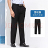 浪登西裤男宽松免烫抗皱四季商务职业正装中年男士直筒双褶西装裤 薄款（黑色-双褶宽松）-YA031 38 实拍图