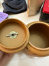 万壶园茶叶罐大号紫砂茶罐密封醒茶罐普洱茶罐茶缸防潮存储罐茶仓空茶叶包装盒梅兰竹菊茶叶罐套装礼盒装 小号段泥-兰 实拍图