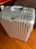 世界地理德国铝镁合金行李箱金属男女铝框拉杆箱密码锁登机旅行箱万向轮 铝镁合金氧化款-奢华银 20英寸 -可登机 实拍图