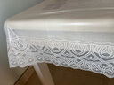 布蓝格 日本进口桌布防水防油免洗PVC餐桌布欧式蕾丝长方形餐桌台布家用 1420珠光 140*200cm 实拍图