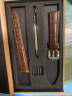 宝灿 真皮手表带适用于天梭1853浪琴表带男女表链针扣配件通用于dw美度欧米茄阿玛尼CK罗西尼卡西欧 银色针扣-棕色棕线 14mm 实拍图