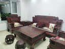 木中央 红木家具 印尼黑酸枝(学名:阔叶黄檀)客厅沙发 新中式沙发组合 实木财源滚滚全套 113六件套:单单三+平几+角几+炕几 实拍图