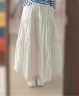 美洋（MEIYANG）黑森林防晒半身裙 UPF80+防蚊|褶皱拼接休闲蛋糕长裙 白色 XL 晒单实拍图