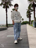 至唯卫衣连帽男春秋冬季潮牌宽松潮流加绒加厚上衣青少年蜡笔小新衣服 B371-LMWY312白色常规款 M【推荐85-105斤】 实拍图